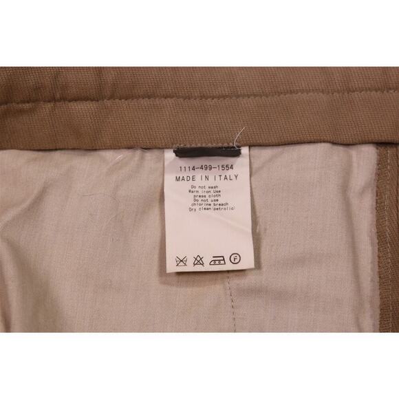 GTA il Pantalone Tan Flat Front Cotton Knit Twill Chino Pants 32x28 - Picture 7 of 8